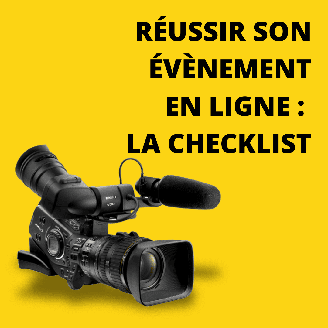 Evenement en ligne, la checklist