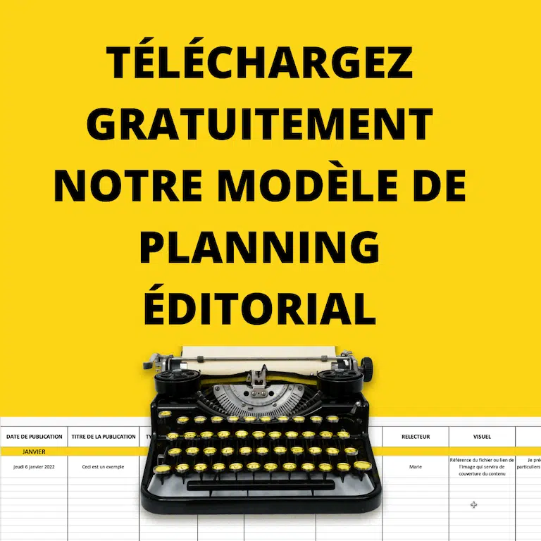Modele calendrier editorial gratuit