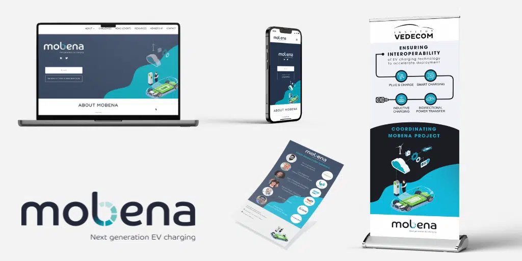 Identité visuelle packaging de com Vedecom Mobena