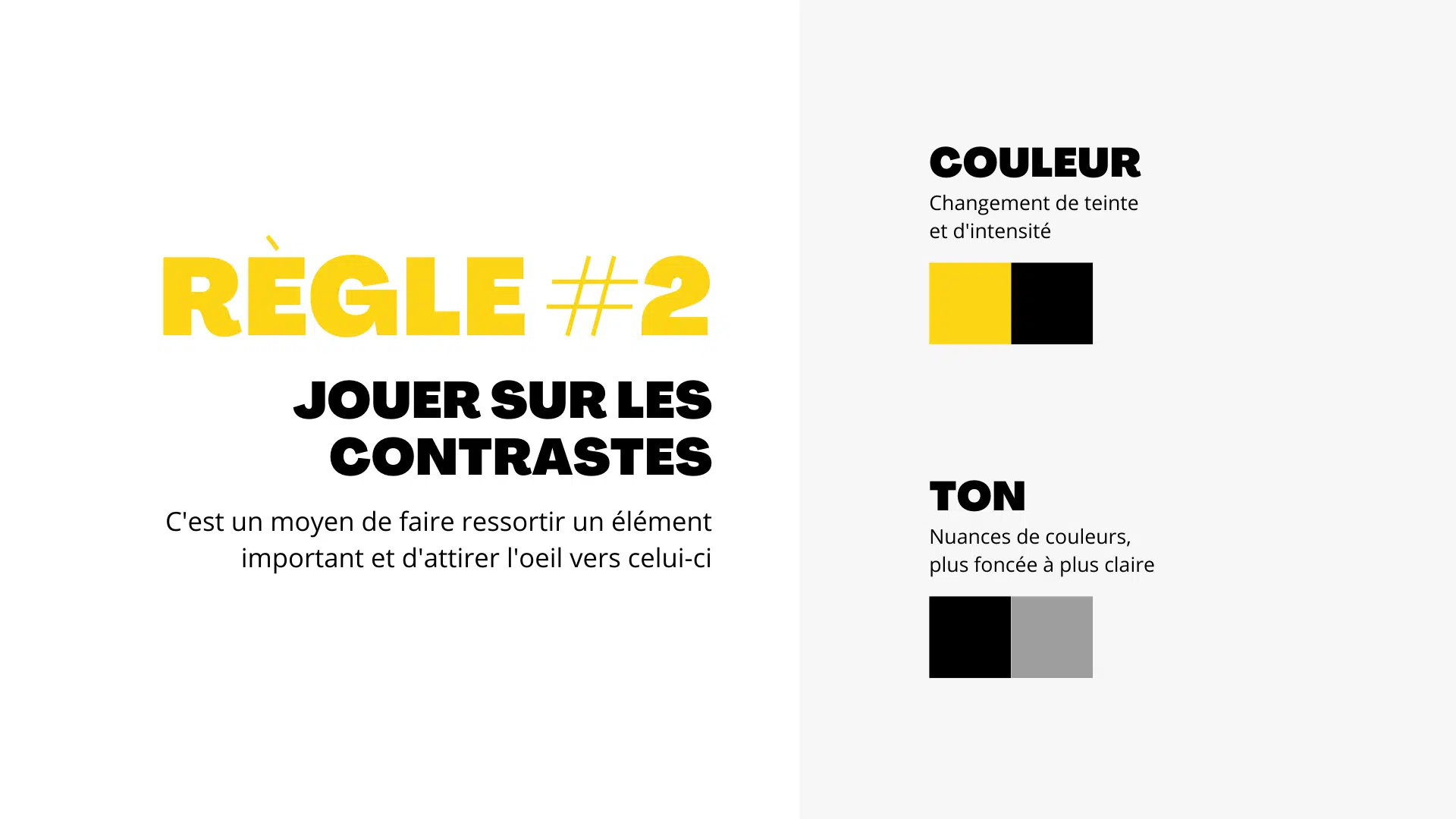 communication visuelle- contraste couleur