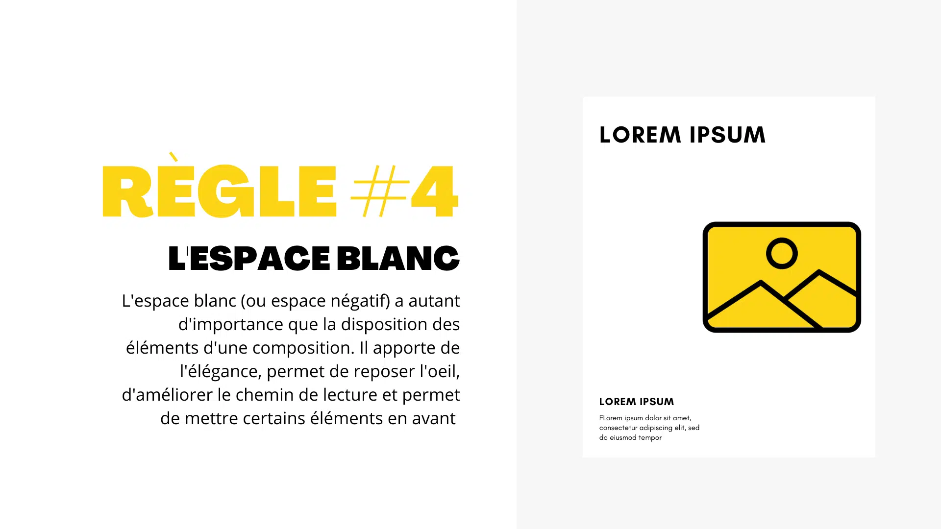Règle n°4 - communication visuelle - espaces negatifs