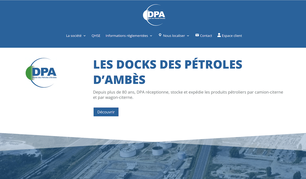 Refonte site web Bordeaux site industriel Ambès