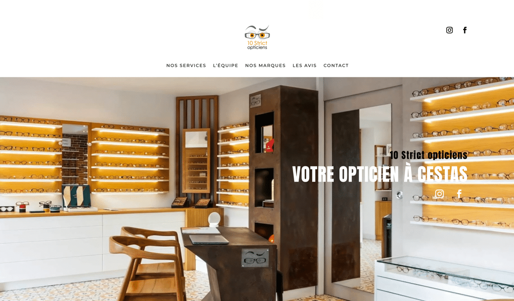 conception site web opticien