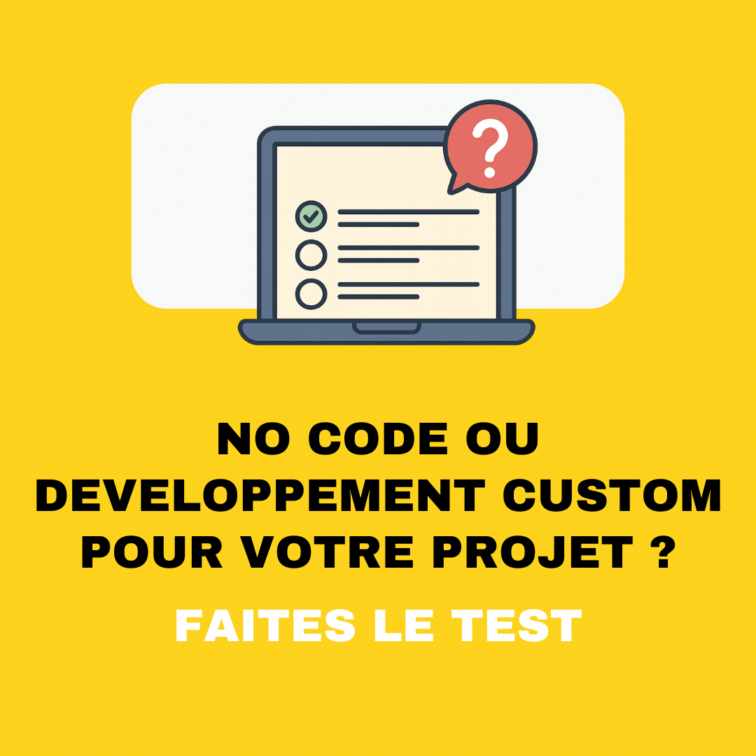No code ou developpement custom pour votre projet startup - test gratuit en ligne