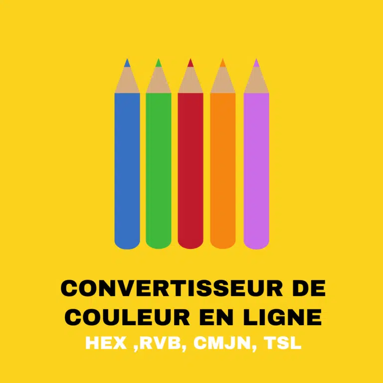 Convertisseur de couleur HEX ,RVB, CMJN, TSL – Gratuit en ligne