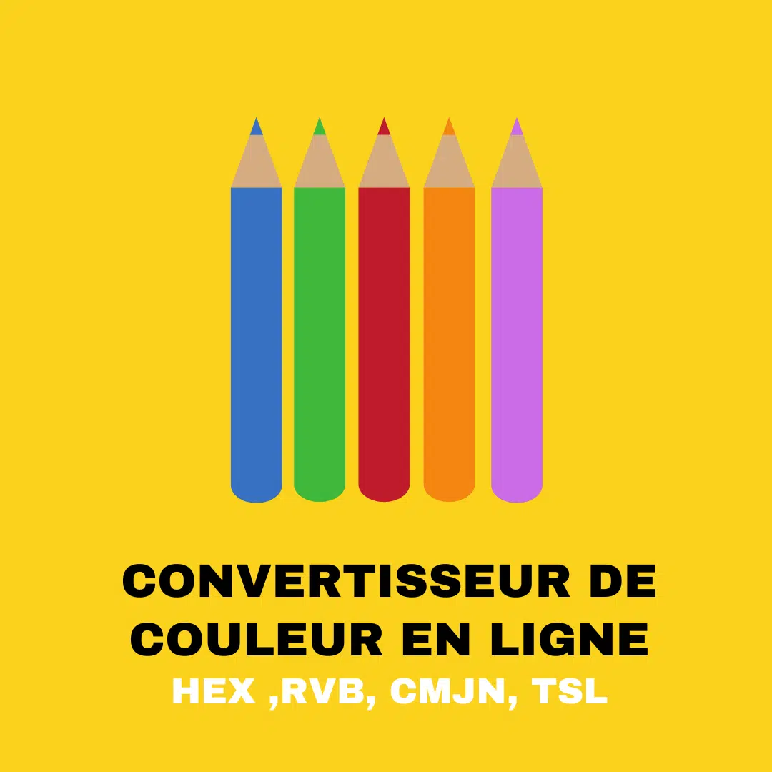 Convertisseur de couleur HEX RVB CMJN TSL gratuit