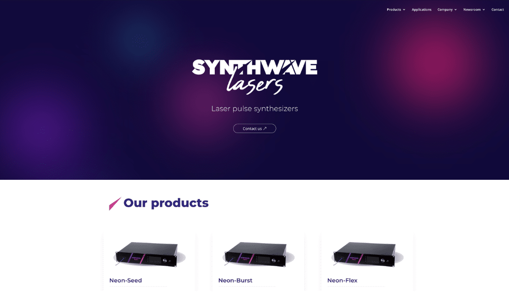 portfolio 33 francs site web Synthwave laser